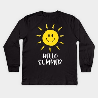 Hello Summer Kids Long Sleeve T-Shirt